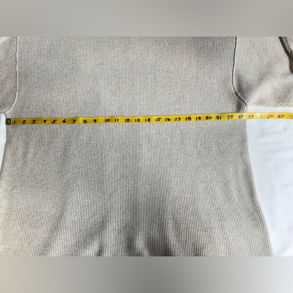 FREE PEOPLE Beige ribbed oversized turtleneck Sweater size M - Picture 11 of 12